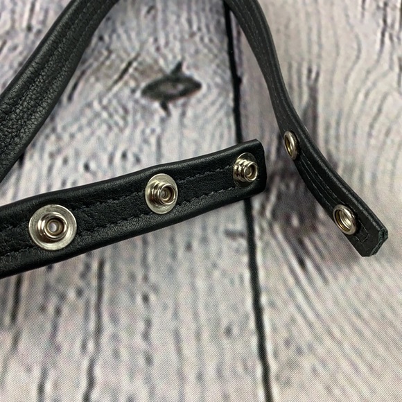 KT LEATHER DESIGNS Custom By Karen Taber Black Leather 3 Compartment Belt Pouch - Picture 17 of 17